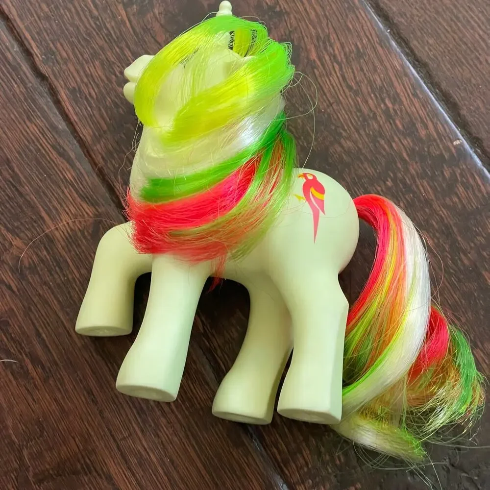 My Little Pony G1 Mimic w/ Star Brush Twinkle Eye Unicorn Parrot VTG 1987 READ
